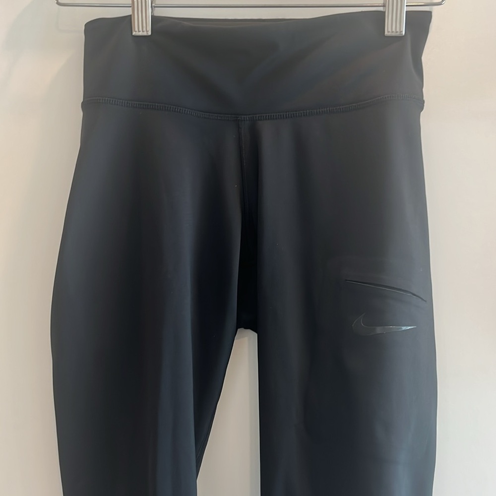 Like New Nike High-Waisted Black Tights - Picture 2 of 5